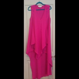 Fuchsia high low dress!